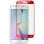Avizar Protector Cristal Templado Curvo Borde Rojo para Samsung Galaxy S6 Edge