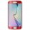 Avizar Protector Cristal Templado Curvo Borde Rojo para Samsung Galaxy S6 Edge