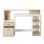 Homcom Mesa Oficina 140x55x92cm Blanco/Roble