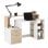 Homcom Mesa Oficina 140x55x92cm Blanco/Roble