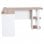 Homcom Mesa Esquinera Oficina 136x130x72cm Blanca/Madera