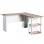 Homcom Mesa Esquinera Oficina 136x130x72cm Blanca/Madera
