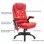 HomCom Silla Ejecutiva con Función Masaje Roja