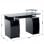 Homcom Mesa de Escritório 120x55x85cm Preta