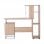 Homcom Mesa Oficina con Estantería 133x55x123cm Madera/Blanco