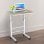 Homcom Mesa de Altura Elevable Ajustable con Ruedas 60x40x68cm Blanca/Madera