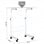 Homcom Mesa de Altura Elevable Ajustable con Ruedas 60x40x68cm Blanca/Madera