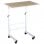 Homcom Mesa de Altura Elevable Ajustable con Ruedas 60x40x68cm Blanca/Madera