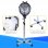 Homcom Casco Secador de Pelo para Peluquería con Soporte y Campana 1100W