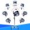 Homcom Casco Secador de Pelo para Peluquería con Soporte y Campana 1100W