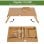 Homcom Mesa Dobrável de Bambu para Portátil 55x35x22cm Madeira