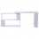 Homcom Mesa Modulable Oficina 120x50x74cm Blanca