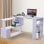 Homcom Mesa Modulable Oficina 120x50x74cm Blanca