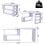 Homcom Mesa Modulable Oficina 120x50x74cm Blanca