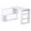 Homcom Mesa Modulable Oficina 120x50x74cm Blanca