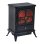 Homcom Chimenea Eléctrica Vidrio/Hierro Negro 1800W