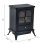 Homcom Chimenea Eléctrica Vidrio/Hierro Negro 1800W