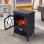 Homcom Chimenea Eléctrica Móvil Negra 1800W