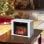 Homcom Chimenea Eléctrica Portátil Blanca 1200W