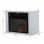 Homcom Chimenea Eléctrica Portátil Blanca 1200W