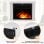 Homcom Chimenea Eléctrica Portátil Blanca 1200W