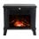HomCom Chimenea Eléctrica Móvil con Llama LED 1200W