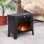HomCom Chimenea Eléctrica Móvil con Llama LED 1200W