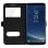 Avizar Funda Libro con Doble Ventana Negra para Samsung Galaxy S8