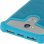 Avizar Coque en Silicone Effet Cuir Turquoise pour Smartphones de 5" à 5,3"