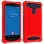Avizar Funda Silicona Efecto Cuero Roja para Smartphones 5.3" a 5.6"