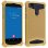Coque en silicone effet cuir doré Avizar pour smartphones de 4,7" à 5,3"