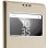 Avizar Funda Libro con Doble Ventana Dorada para Sony Xperia Z5