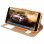 Avizar Funda Tipo Folio con Doble Ventana Dorada para Huawei P Smart