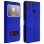 Avizar Funda Tipo Folio con Doble Ventana Azul para Huawei P Smart