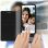 Custodia a portafoglio Avizar con supporto nero per smartphone da 4,5" a 5"