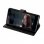 Avizar Funda Cartera Vintage Negra para Sony Xperia Z2