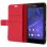 Avizar Funda Libro Billetera Roja para Sony Xperia T3