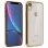 Avizar Funda de Silicona Transparente con Bordes Dorado Metalizado para Apple iPhone XR