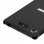 Avizar Funda de Metal Extraíble Bordes Cromados Negra para Sony Xperia XZ1