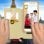 Clappio Funda Libro con Ventana Dorada para Smartphones de 4.7"
