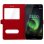 Avizar Funda Libro con Doble Ventana Roja para Nokia 2.1