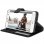 Avizar Funda Libro Vintage Negra para Huawei Y6 2017