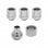 Corsair Hydro X Series XF Compression 10/13 mm ID/OD Pack de 4 Chromé