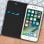 Avizar Flip Book Cover Étui portefeuille noir pour iPhone 7/iPhone 8