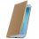 Avizar Flip Book Cover Funda Cartera Dorada para Samsung Galaxy J3 2017