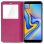 Avizar Funda Libro con Ventana Fucsia para Samsung Galaxy J6 Plus