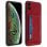 Avizar Coque arrière en silicone/simili cuir rouge effet vintage pour Apple iPhone XS Max