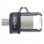 SanDisk Ultra Dual m3.0 lecteur USB flash 32 Go USB Type-A / Micro-USB 3.2 Gen 1 (3.1 Gen 1) Noir, Argent, Transparent