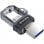SanDisk Ultra Dual m3.0 lecteur USB flash 32 Go USB Type-A / Micro-USB 3.2 Gen 1 (3.1 Gen 1) Noir, Argent, Transparent
