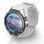 Tomate Dorado Amoled HR Smartwatch Bluetooth/WiFi/3G Plata con Correa Blanca